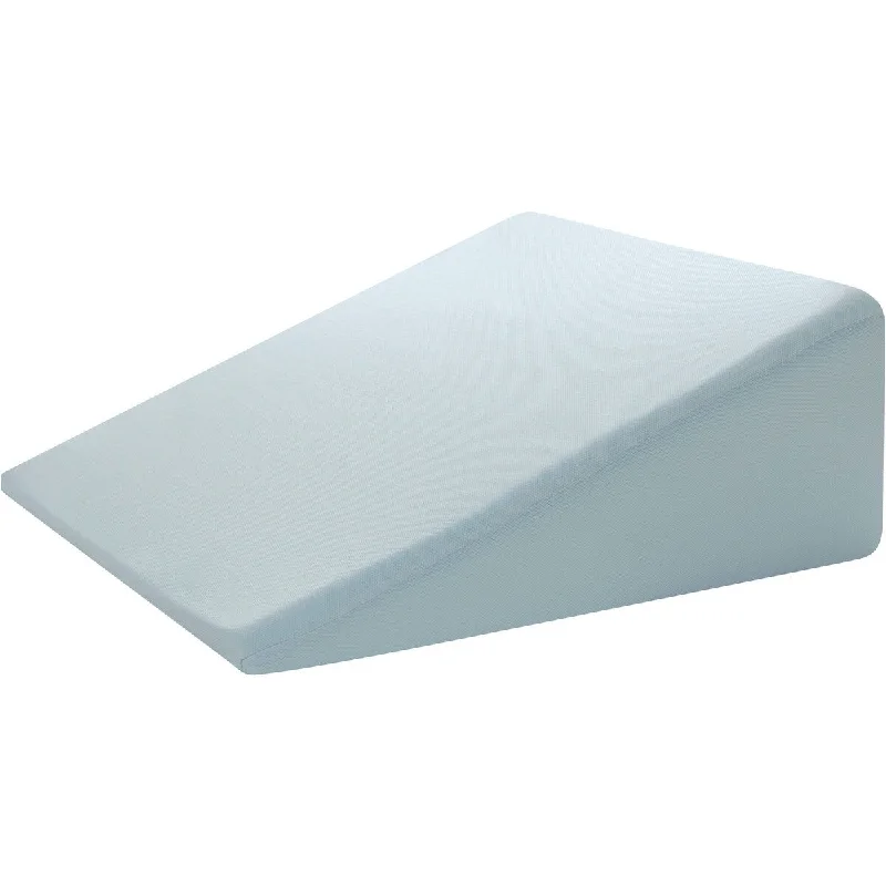 Adjustable Cooling Gel Foam Wedge Pillow with Removeable Insert and Dual Foam Construction - Blue