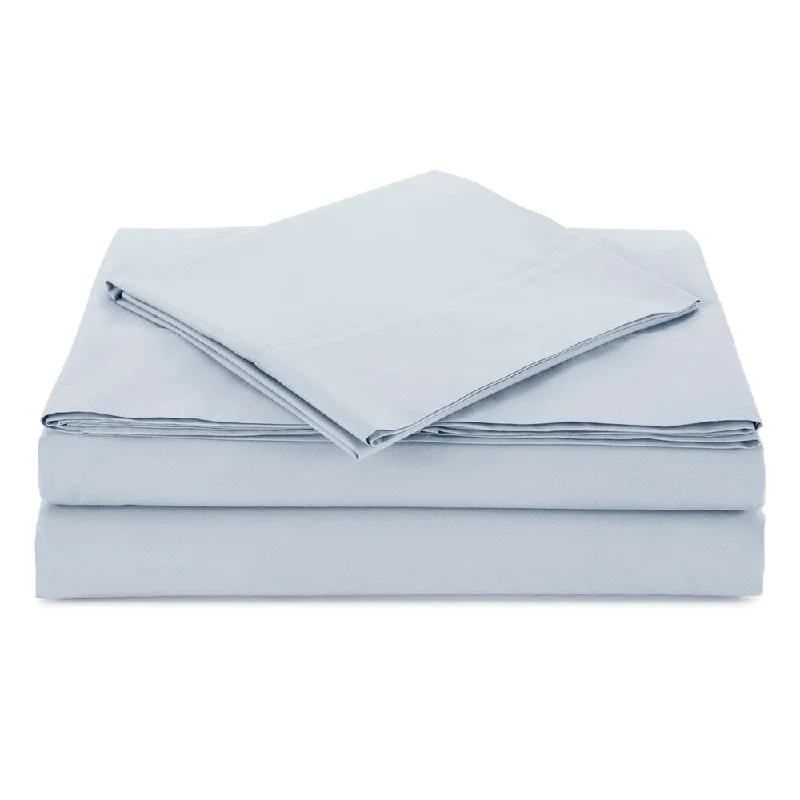 Atelier Martex Percale King Powder Blue Sheet Set