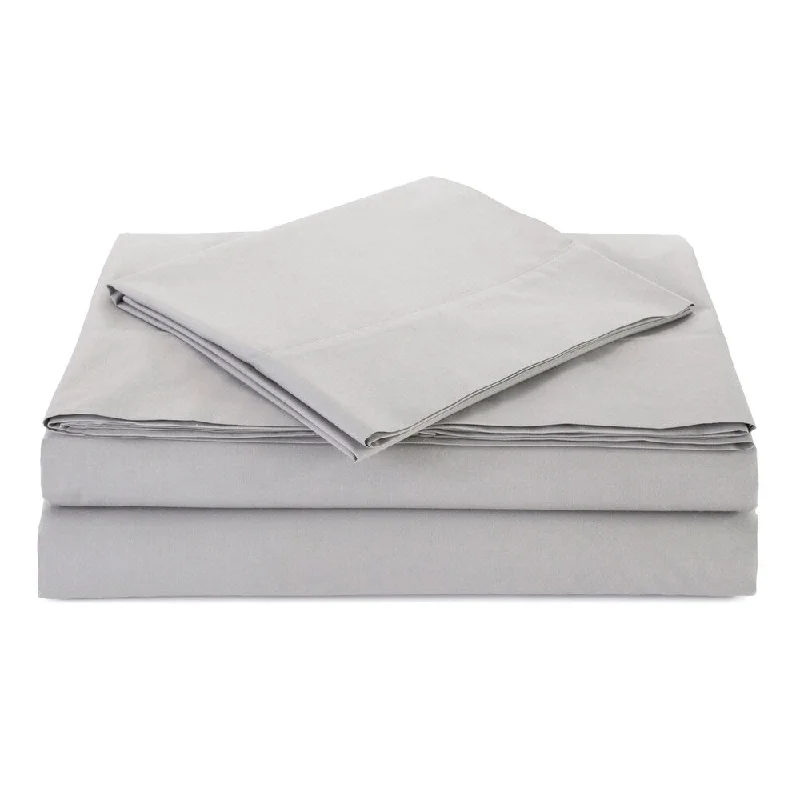 Atelier Martex Percale Queen Grey Sheet Set