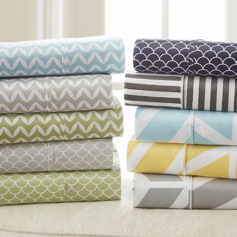 Becky Cameron Ultra Soft Printed 4 Piece Deep Pocket Bed Sheet Set