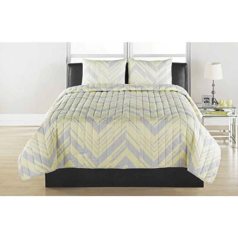 Chevron Quilted Coverlet Set