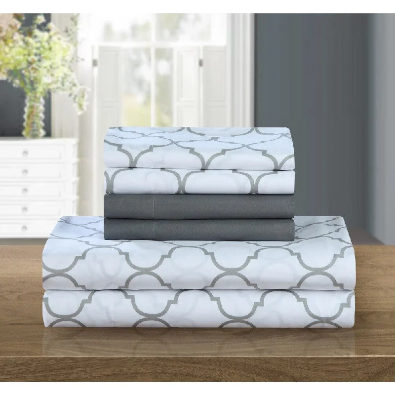 Chic Home 12-Piece Tymon Sheet Set,Grey with 2 Bonus Pillow cases