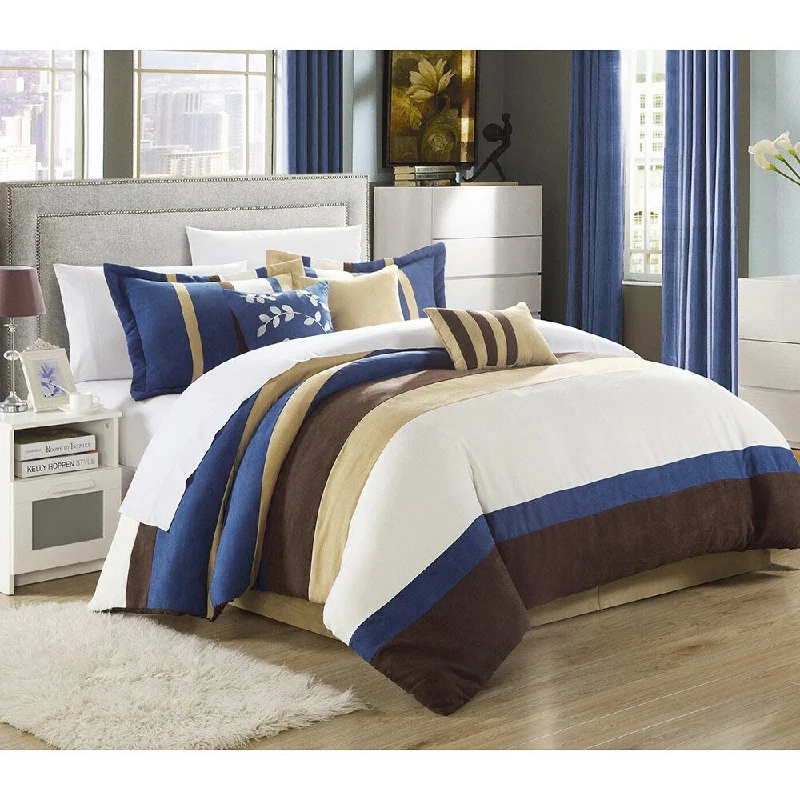 Chic Home Catrine 7-piece Microsuede-pieced Comforter Set