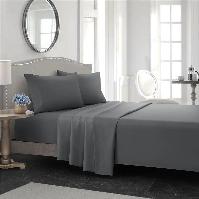 Classic solid color cotton bedding set of four