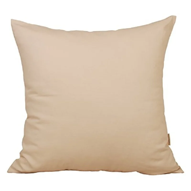 Cotton Linen Pillow Case Cream Solid 18 x 18