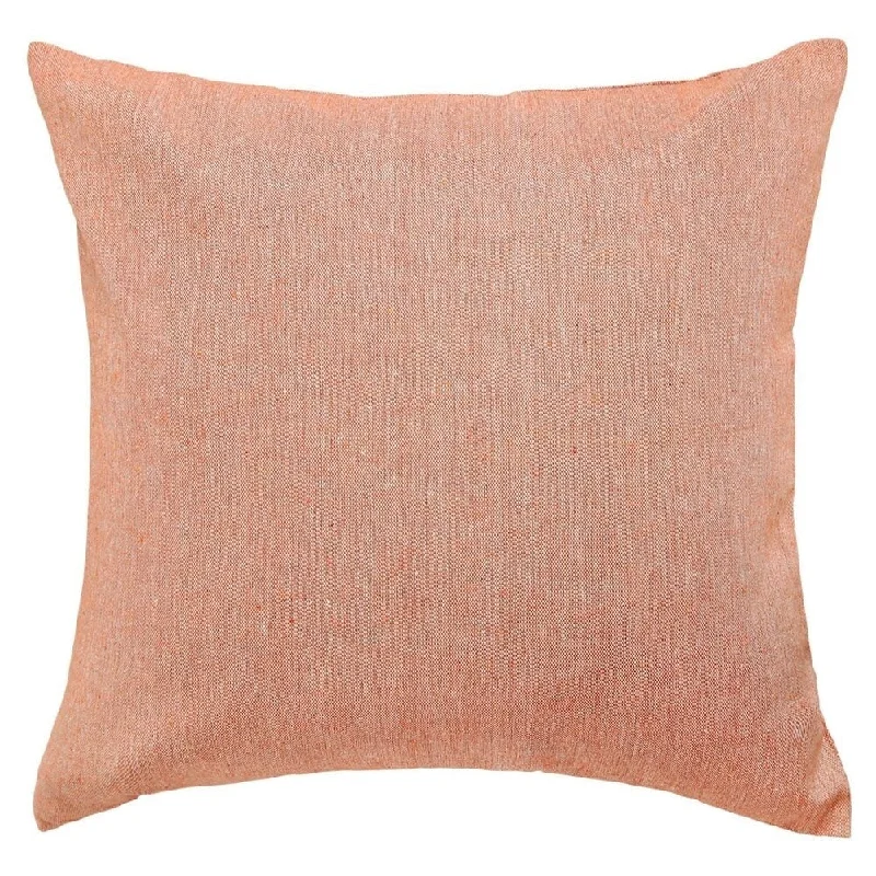 Cotton Linen Pillow Case Tangerine 18 x 18