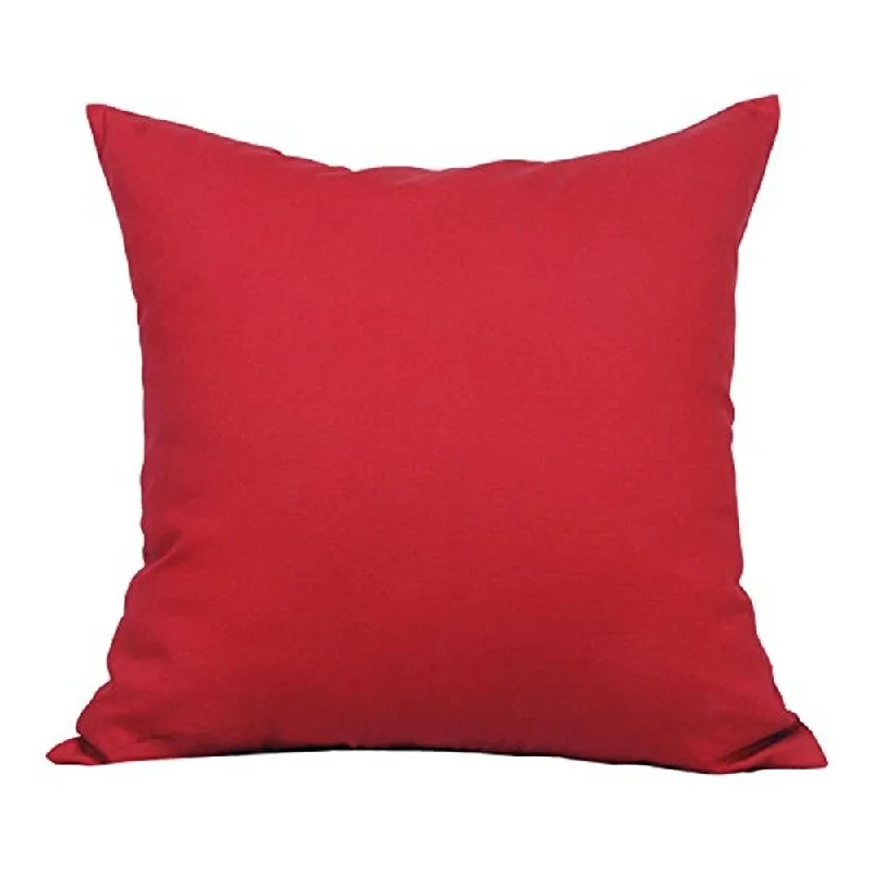 Cotton Linen Pillowcase Christmas Red 18 x 18