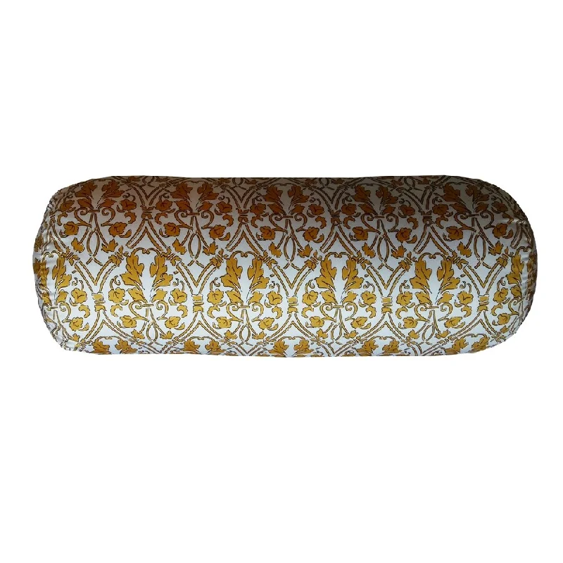 Decorative Voyagers Byzantine Collection Gold Delphine Neck Roll Pillow - Clear