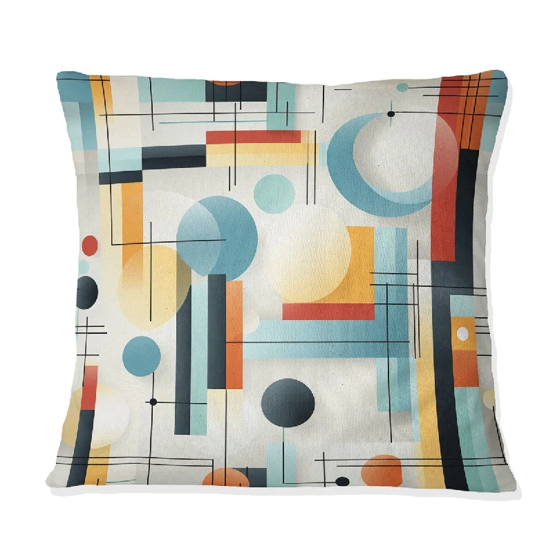 Designart "Contemporary Lines III" Geometric Printed Throw Pillow