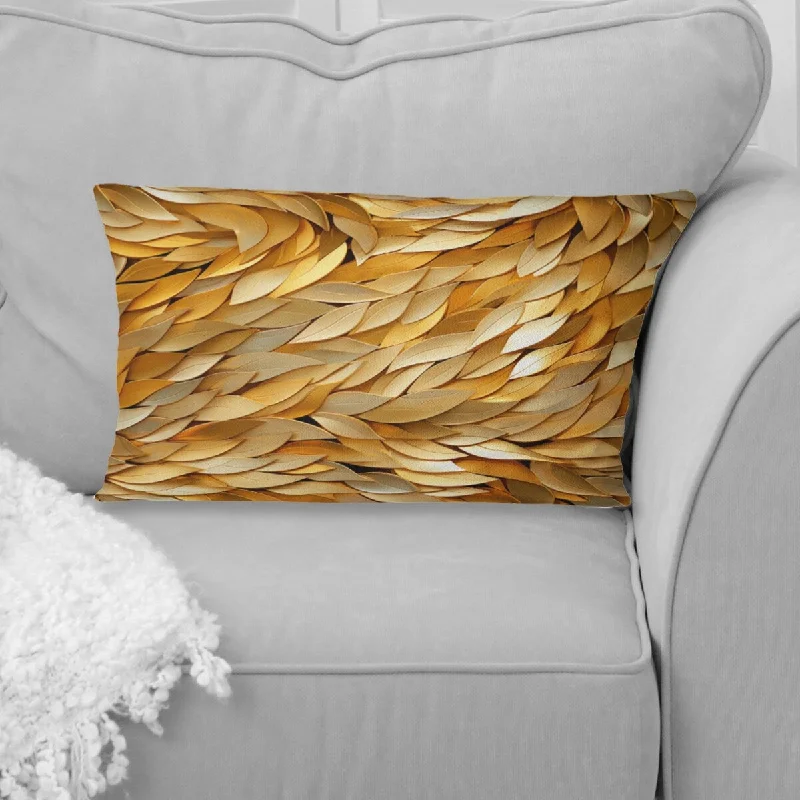 Designart "Gold Fish Scales" Marble Printed Throw Pillow