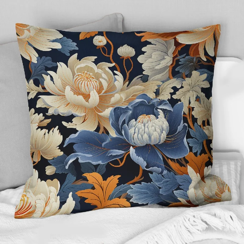 Designart "Ming Dynasty Resonance III" Oriental Printed Throw Pillow