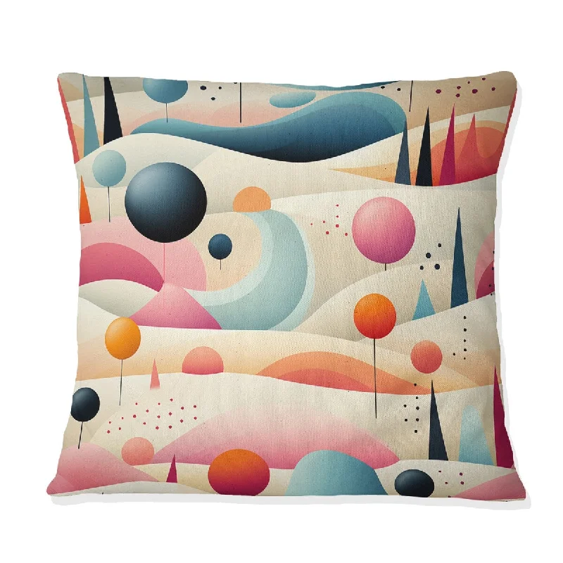 Designart "Minimalist Zen Abstraction" Geometric Printed Throw Pillow