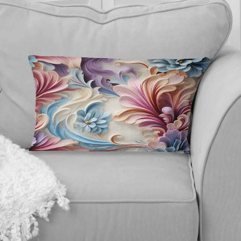 Designart "Pastel Elegant Flowers Delight" Floral Printed Throw Pillow