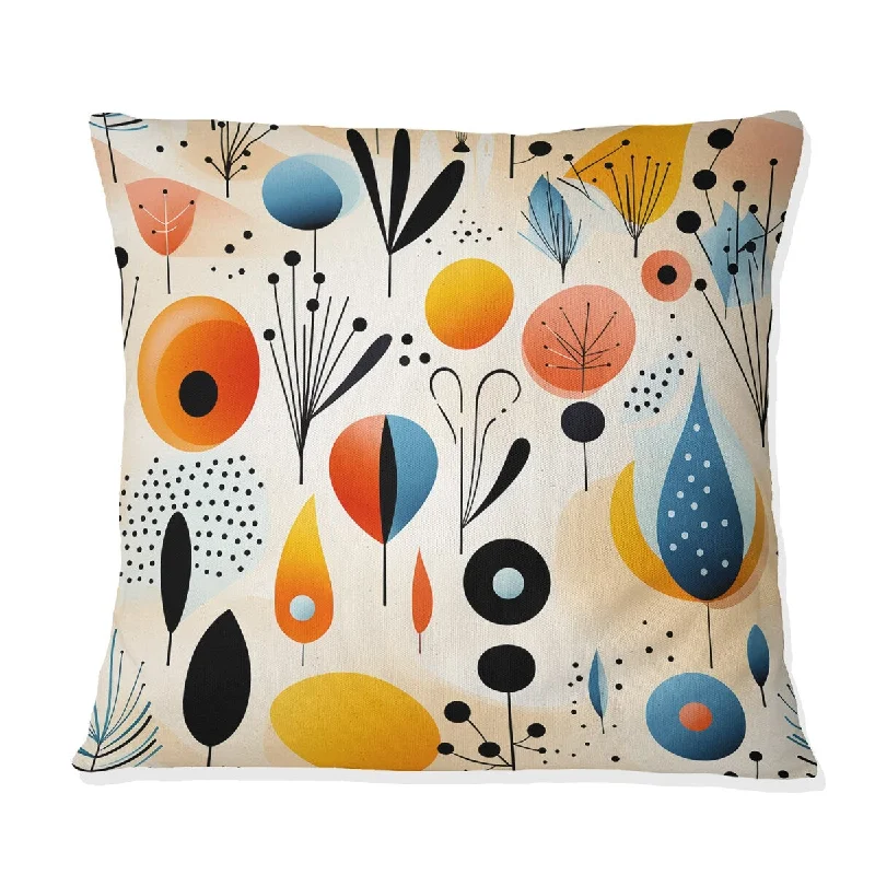 Designart "Playing Pattern With Colorful Geometric I" Geometric Printed Throw Pillow