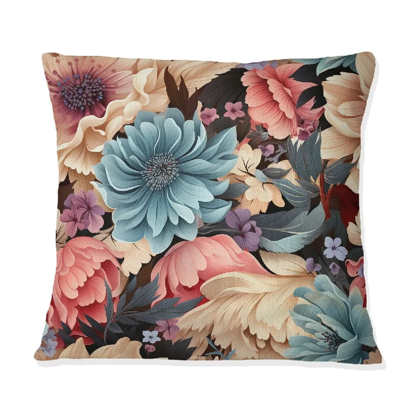 Designart "Vintage Pastel Harmonous Paisley Dreams IV" Floral Printed Throw Pillow