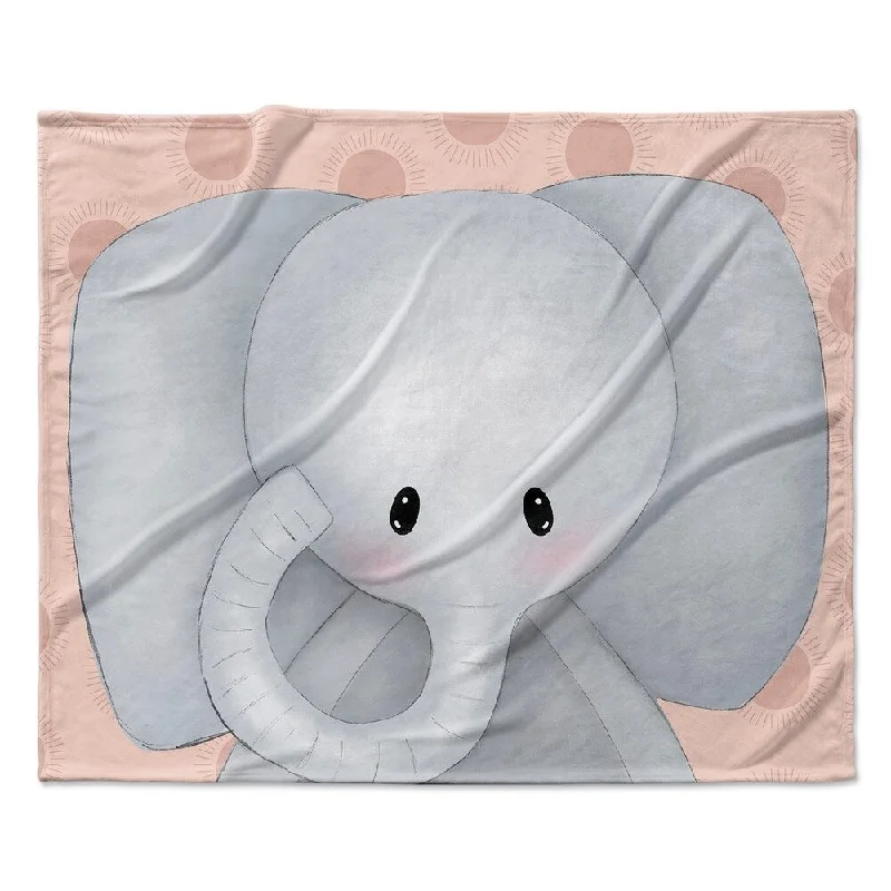 ELEPHANT BLUSH Ultra Soft Baby Blanket By Kavka Designs - 40X30