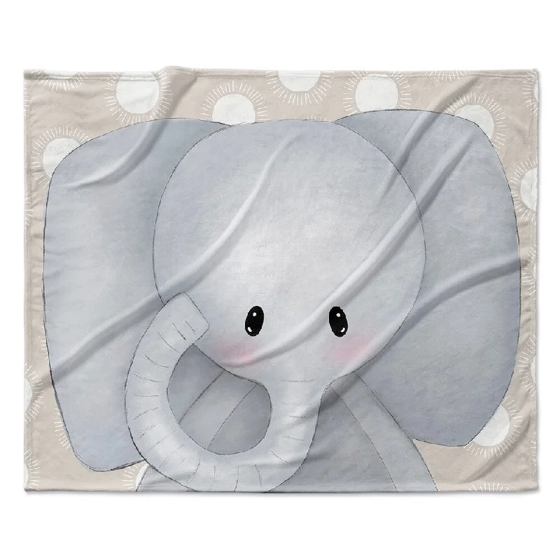 ELEPHANT NEUTRAL Ultra Soft Baby Blanket By Kavka Designs - 40X30