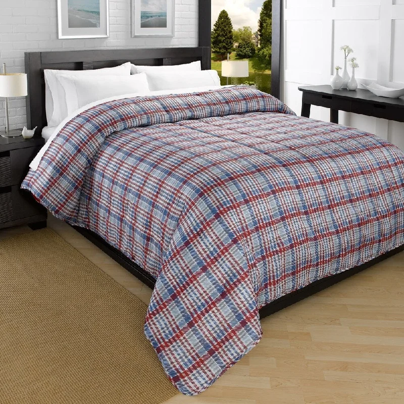 Ella Jayne Campus Plaid Printed Down Alternative Ultra Lightweight Comforter