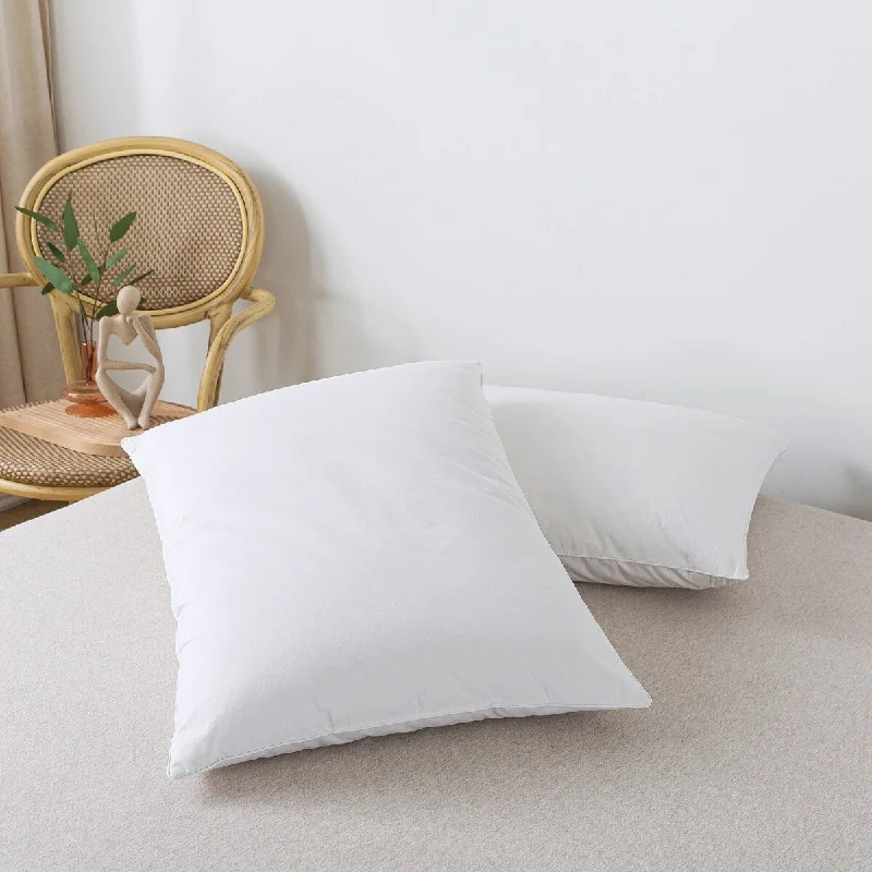 Fleece & Feather Wool Surround with Feather Core Pillow - White