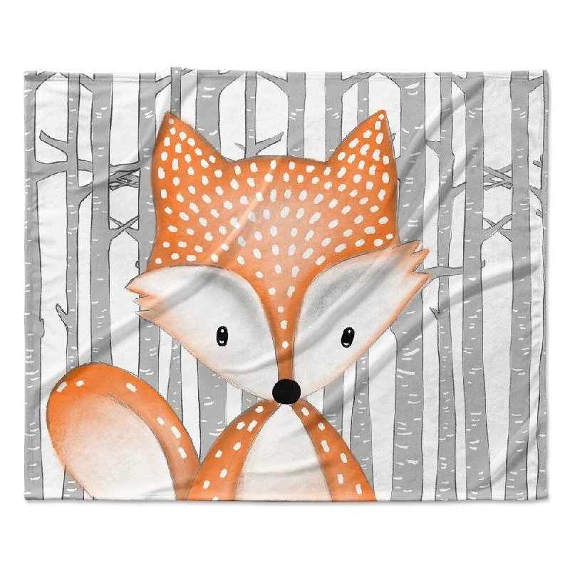 FOX FOREST Ultra Soft Baby Blanket By Kavka Designs - 40X30