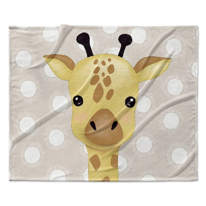 GIRAFFE NEUTRAL Ultra Soft Baby Blanket By Kavka Designs - 40X30