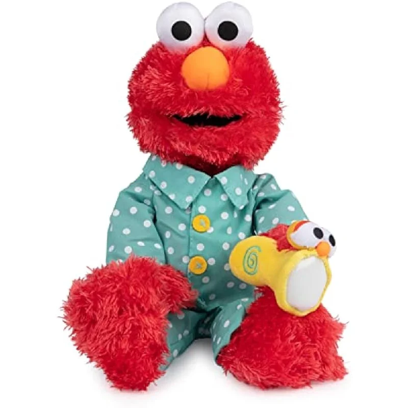 Gund 12-Inch Bedtime Elmo with Glow-in-the-Dark Pajamas & LED Flashlight