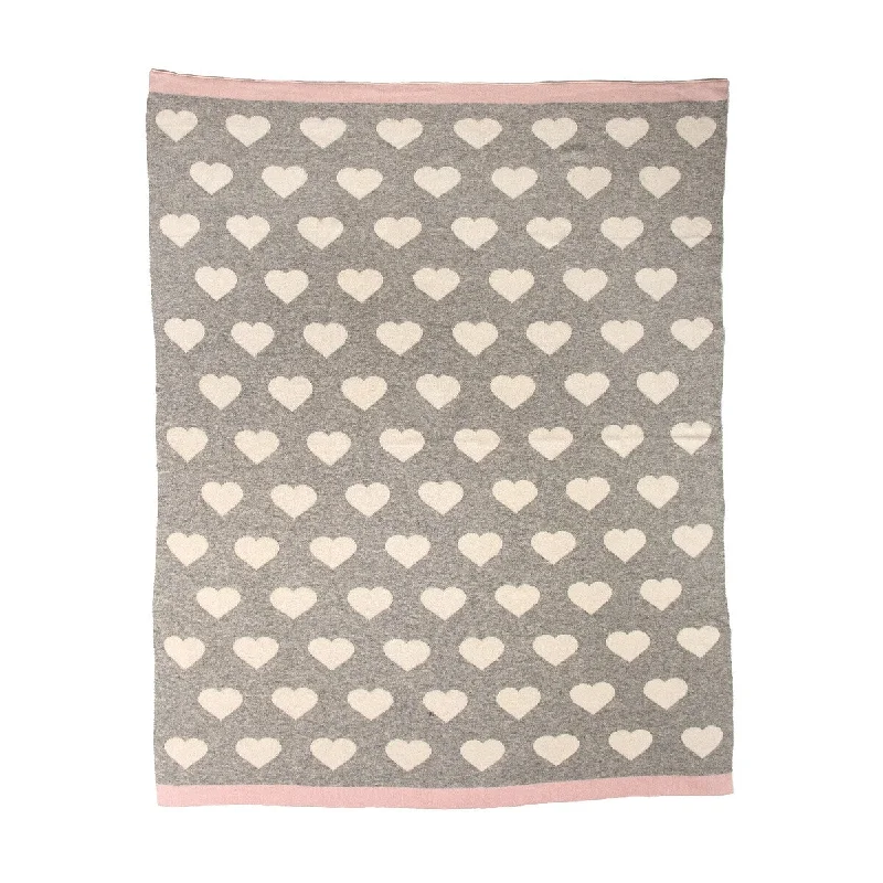 Heartcloud Light Grey Knitted 32" X 40" Baby Blanket - 32 x 40 - 32 x 40