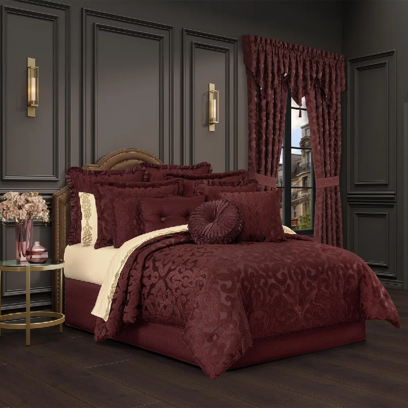 La Boheme Maroon Comforter Set