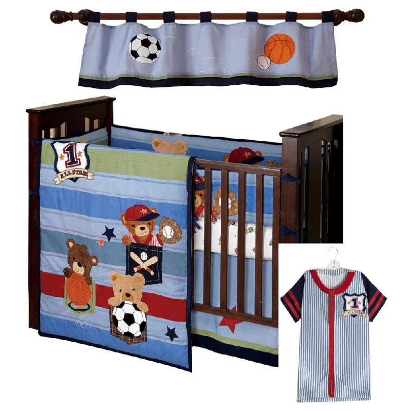 Lambs & Ivy Wee Rascals 5-piece Crib Bedding Set