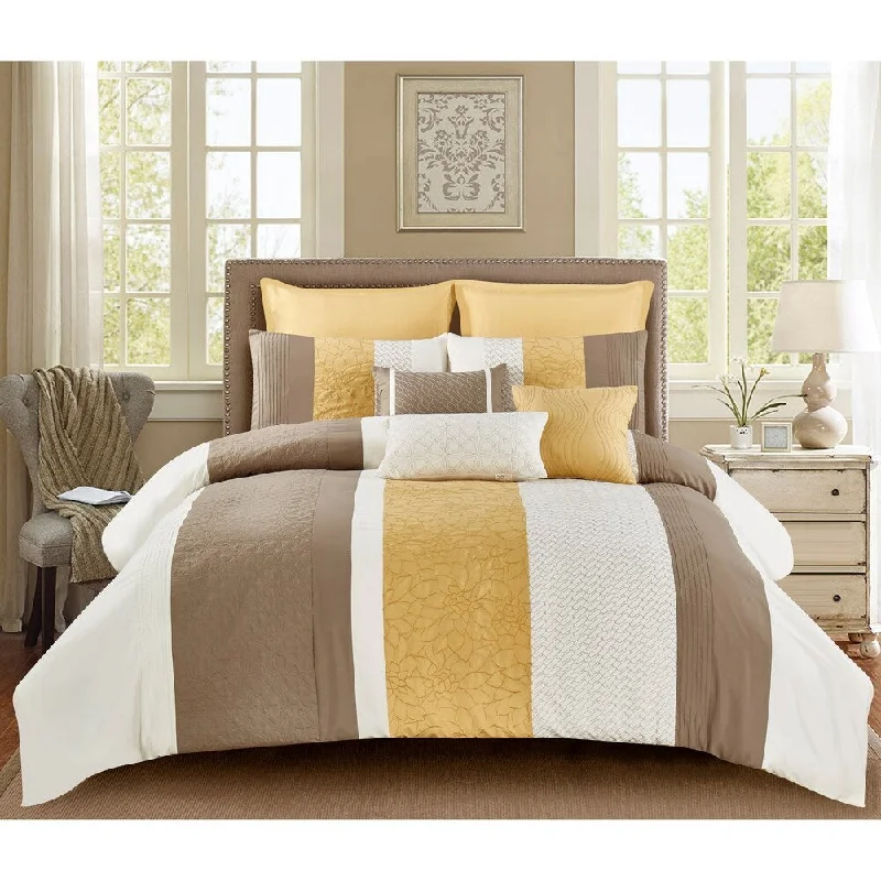 Laurel Cotton Comforter Set in Yellow