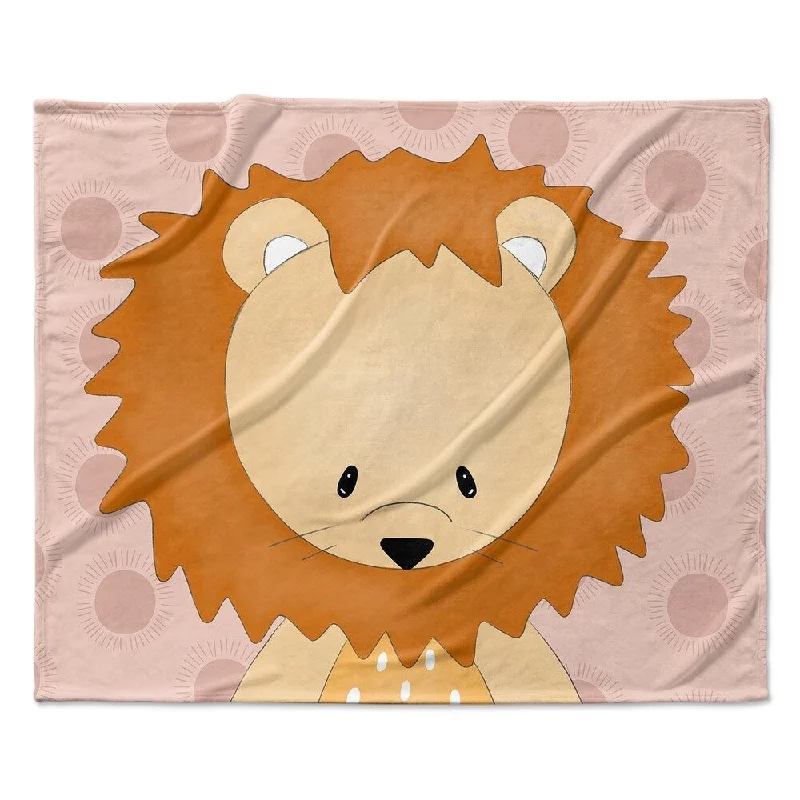 LION BLUSH Ultra Soft Baby Blanket By Kavka Designs - 40X30