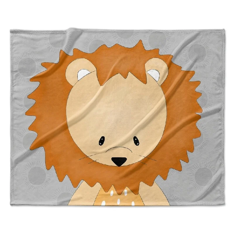 LION GREY Ultra Soft Baby Blanket By Kavka Designs - 40X30