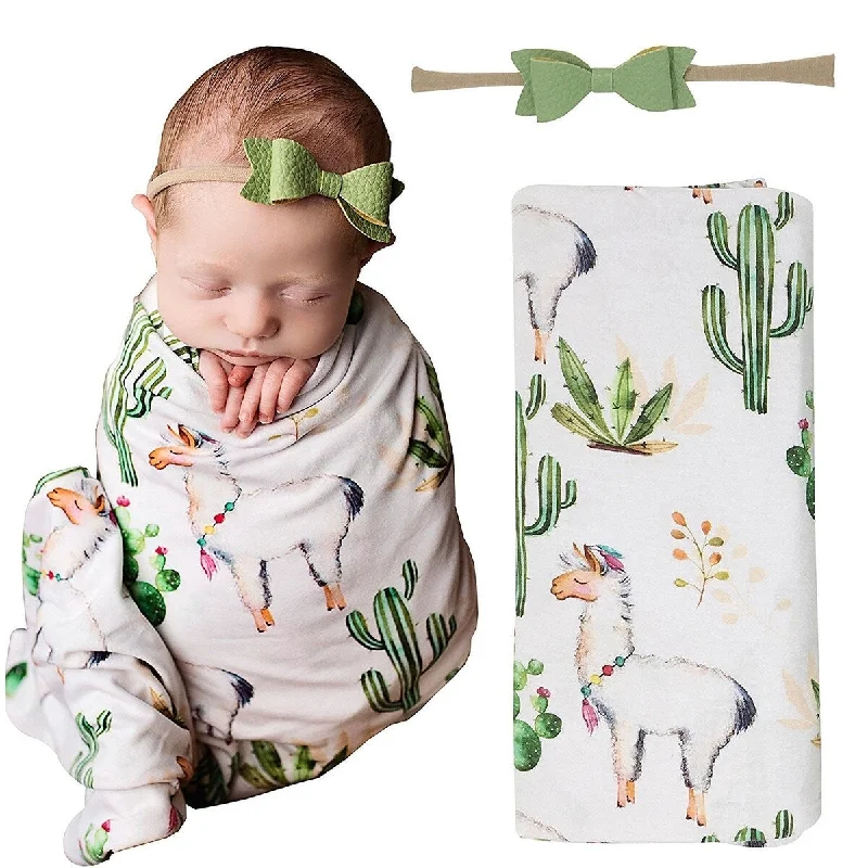 Llama Infant Swaddle Large Blanket