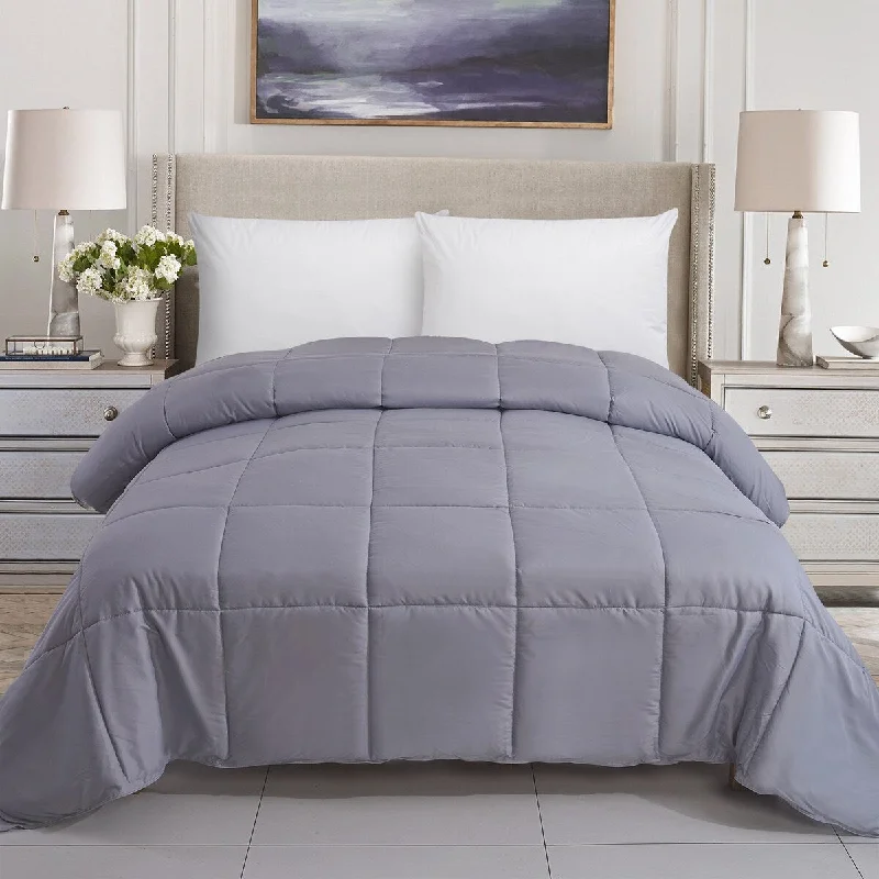 Luxury Microfiber Down Alternative Grey Comforter