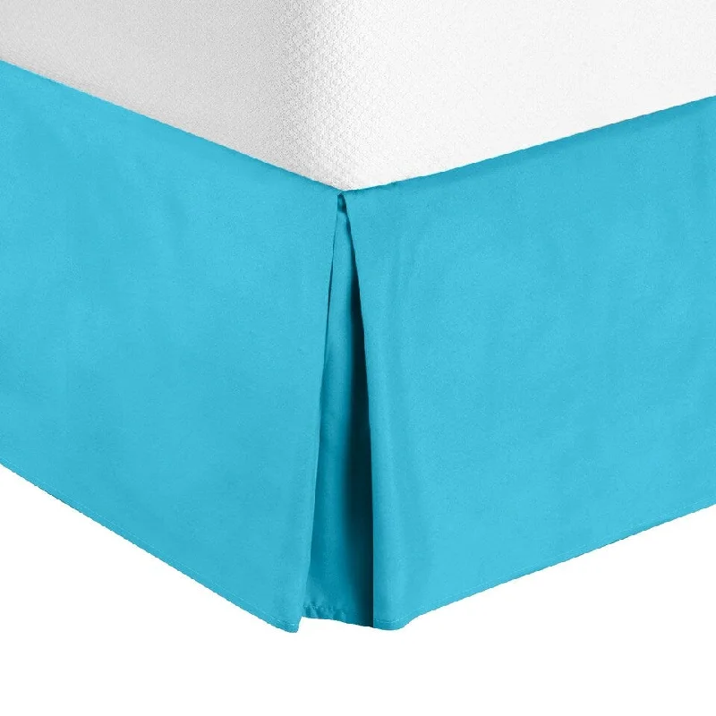 Luxury Microfiber Pleated Bed Skirt 14 Inch Drop Queen Size