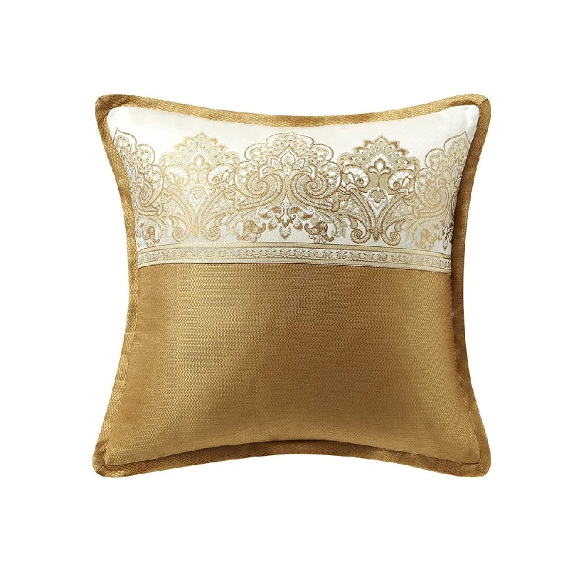 Marquis By Waterford Russell Square 16x16 Decorative Pillow - Gold