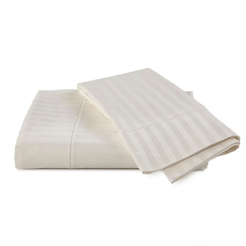 Martex Supima Stripe 600 Thread Count Cream Sheet Set