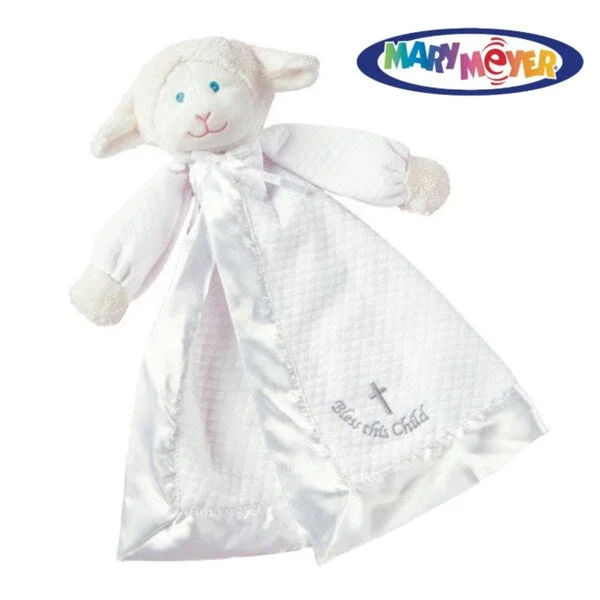 Mary Meyer Christening Lamb Blanket - White