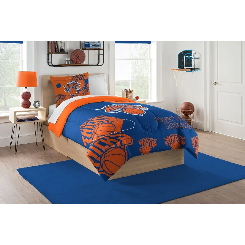 NBA 862 Knicks Hexagon Twin Comforter Set