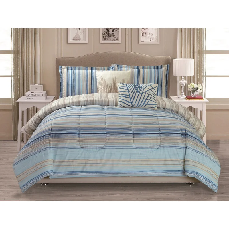 Panama Jack Calm Tide Blue 5-piece Comforter Set