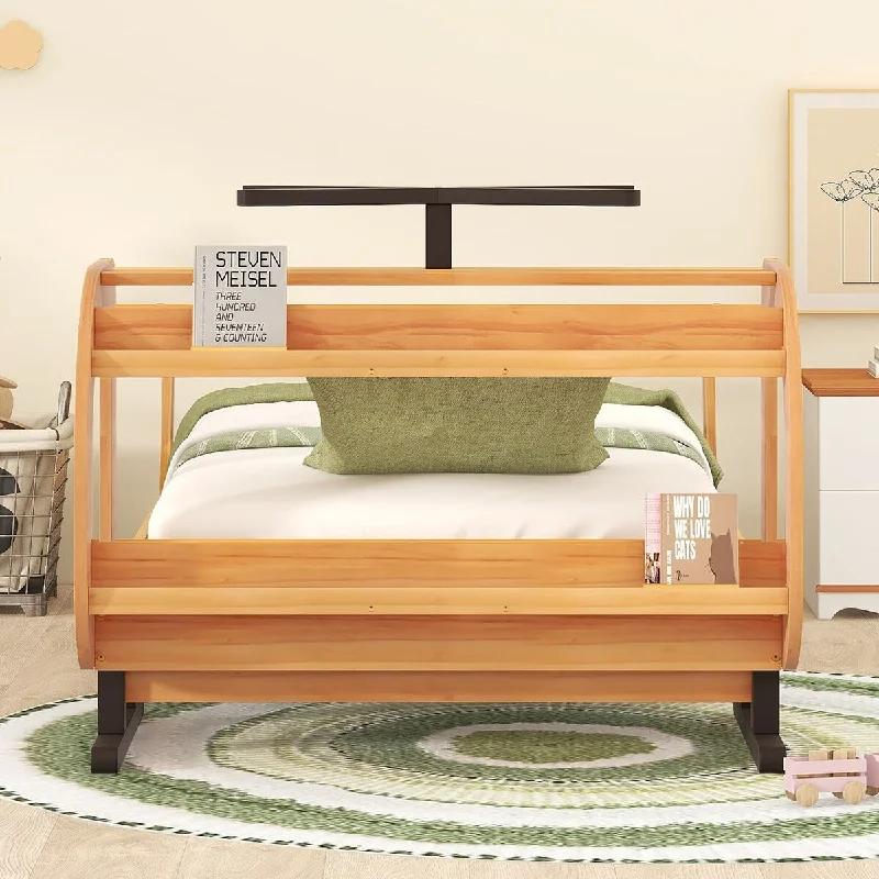 Pine Wood Plane-Shaped Twin Bed