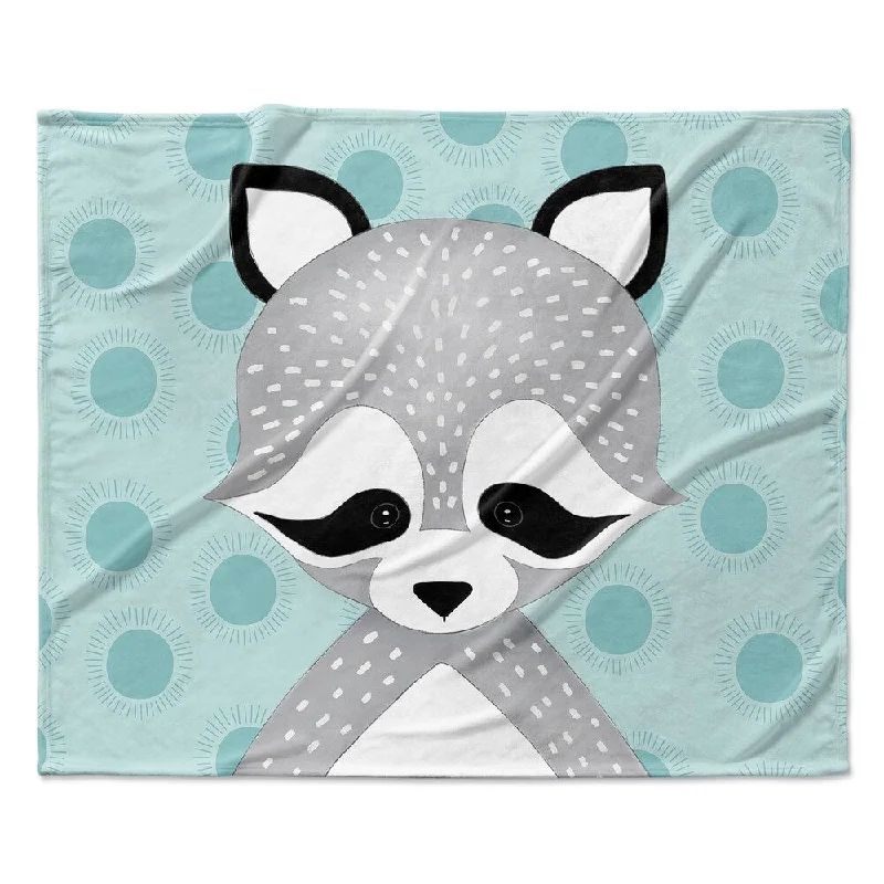 RACOON TEAL Ultra Soft Baby Blanket By Kavka Designs - 40X30