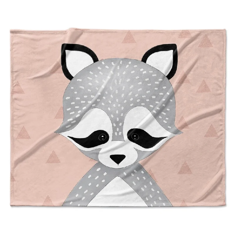 RACOON TRIANGLE BLUSH Ultra Soft Baby Blanket By Kavka Designs - 40X30