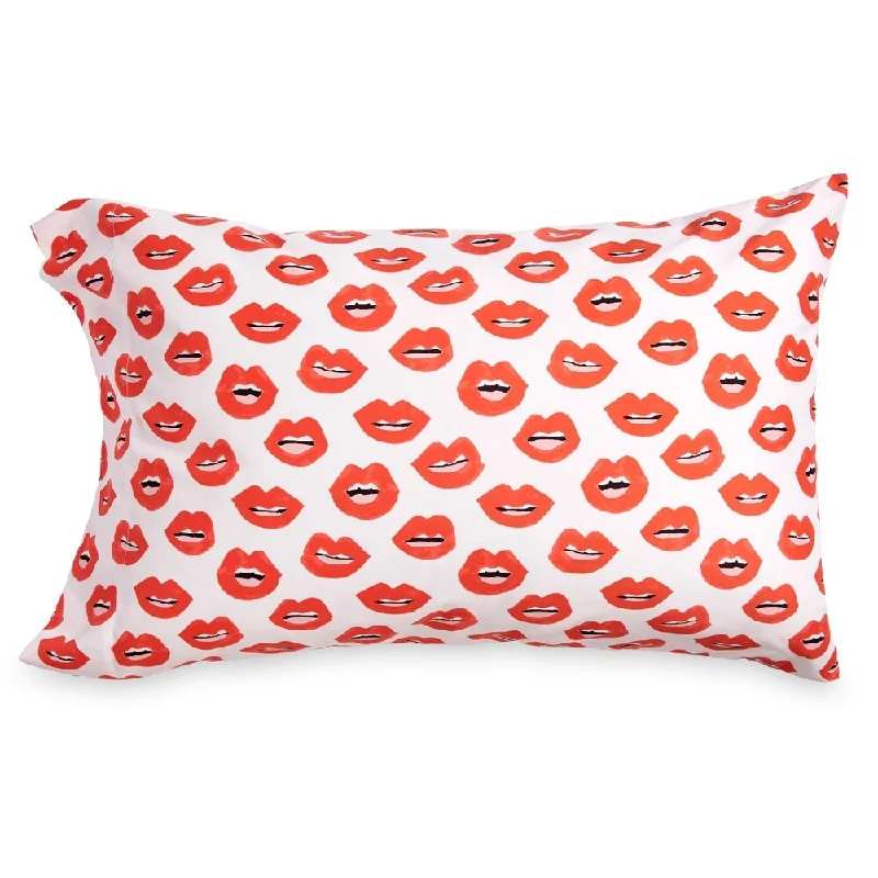 Scribble Lips Standard Pillowcase