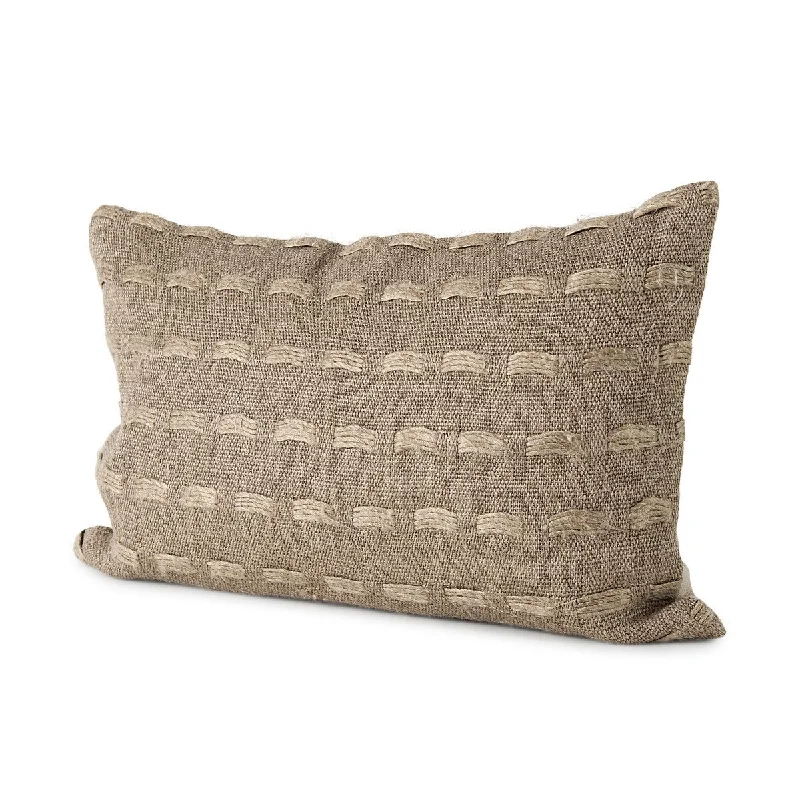 Sheena 21 x 13 Brown Woven Decorative Pillow Cover