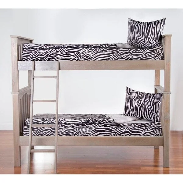 Siscovers Zebra Zen Zippered Bunkie and sham