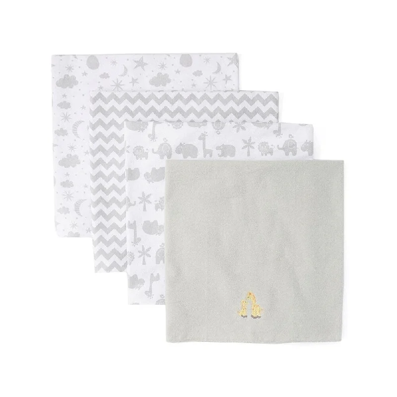 Spasilk 4 Pack Cotton Receiving Blankets - One Size