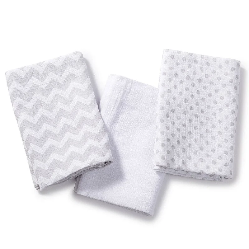 Summer Infant Grey Muslin Small SwaddleMe Blanket (Pack of 3)