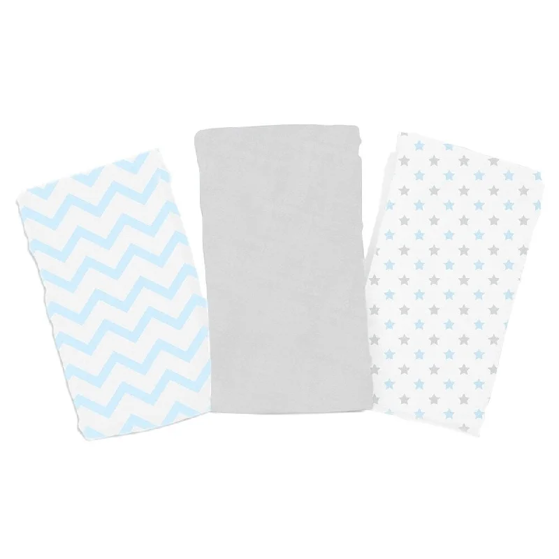 Summer Infant SwaddleMe Blue Star Chevron Premium Muslin Blankets (Pack of 3)