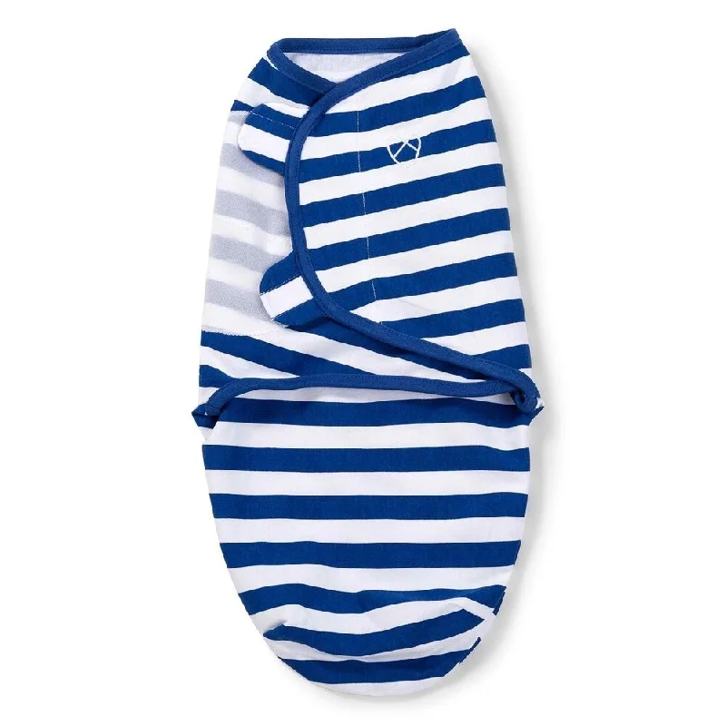 Summer Infant SwaddleMe Boys' Blue Cotton Stripe Small/Medium Blanket